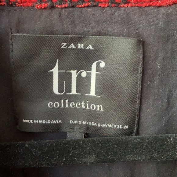 Zara plaid oversized plaid shirt/jacket with fringe - Picture 4 of 4